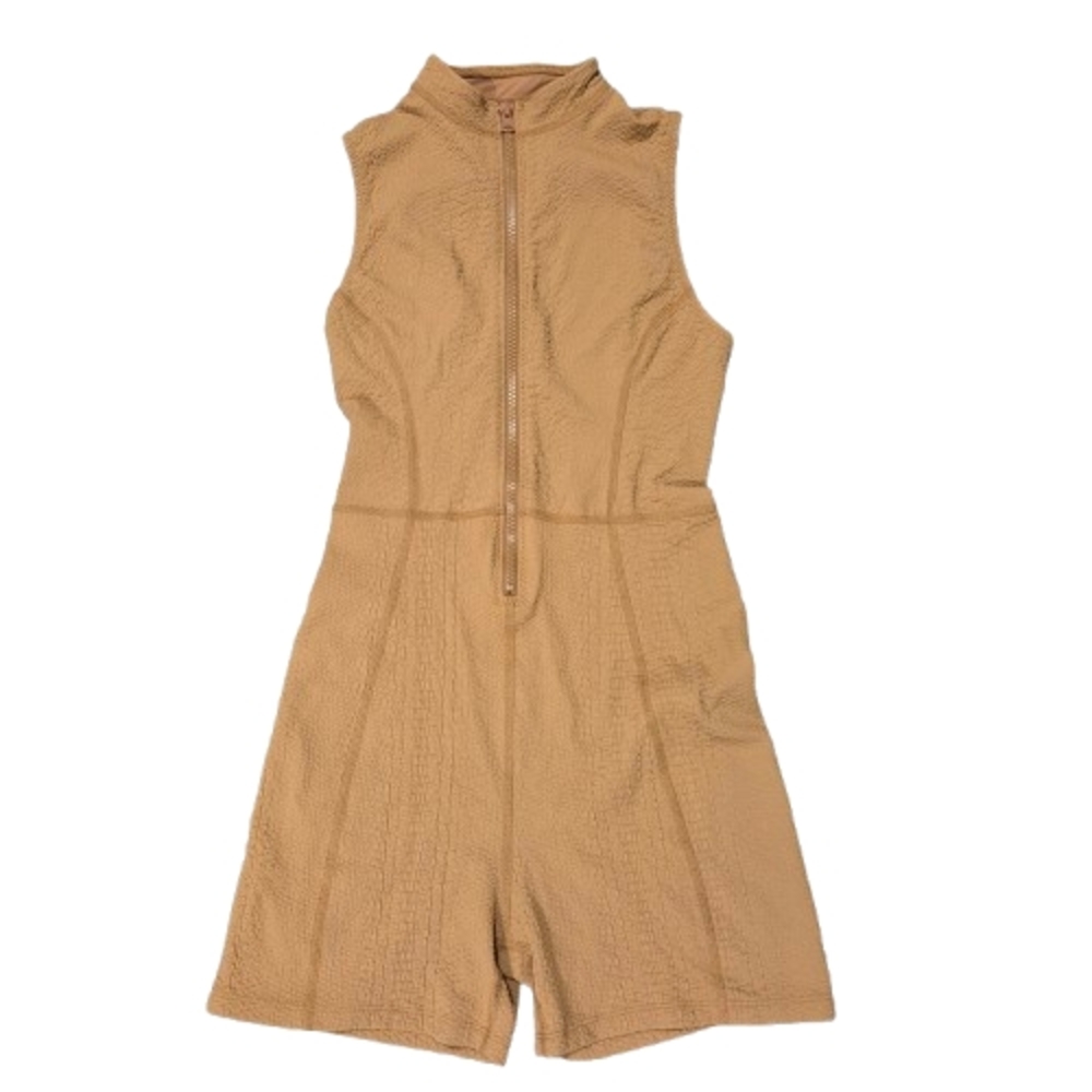 GIGI C Camel Snakeskin Romper